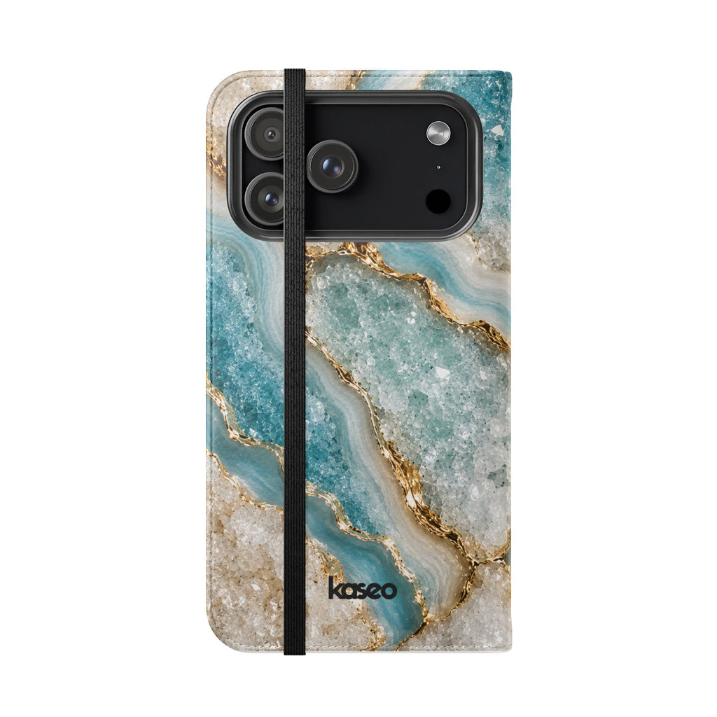 Crystal Aqua - Flip Phone Case