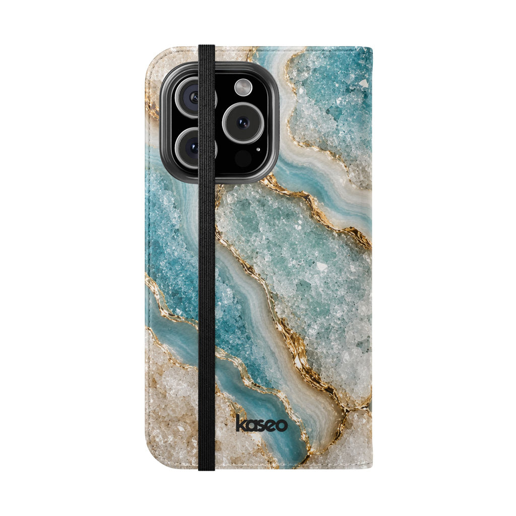 Crystal Aqua - Flip Phone Case