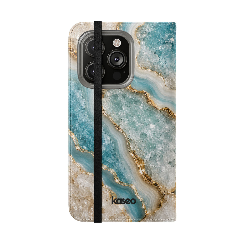 Crystal Aqua - Flip Phone Case